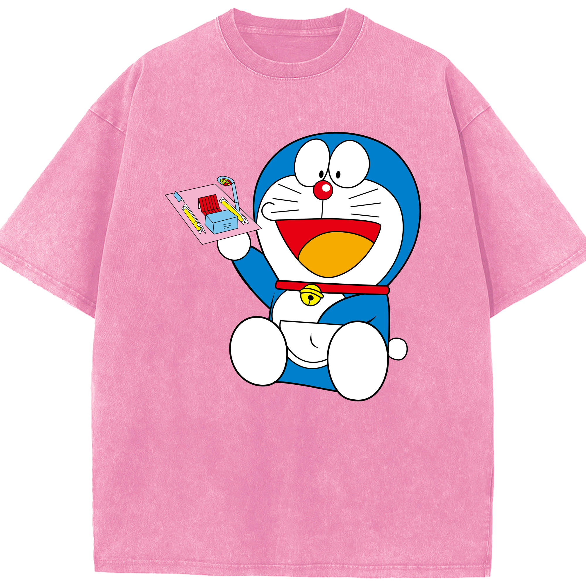 （画像用） ドラえもん Doraemon 綿100% ヴィンテージ風 半袖Tシャツ（フロントプリント）